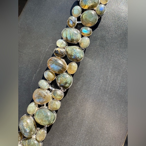 925 sterling silver Labordarite bracelet! Extraordinarily beautiful! HANDMADE!!! - Picture 11 of 15